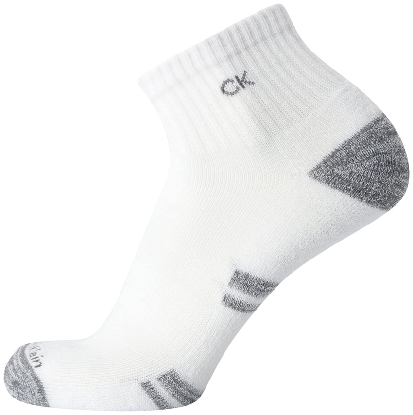 Calvin Klein Mens Quarter Socks - 6 Pack Breathable Cushion Athletic Ankle Socks for Men for Running and Workout (7 - 12) - 7DAY'S