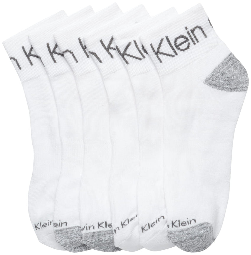 Calvin Klein Mens Quarter Socks - 6 Pack Breathable Cushion Athletic Ankle Socks for Men for Running and Workout (7 - 12) - 7DAY'S
