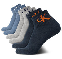 Calvin Klein Mens Quarter Socks - 6 Pack Breathable Cushion Athletic Ankle Socks for Men for Running and Workout (7 - 12) - 7DAY'S