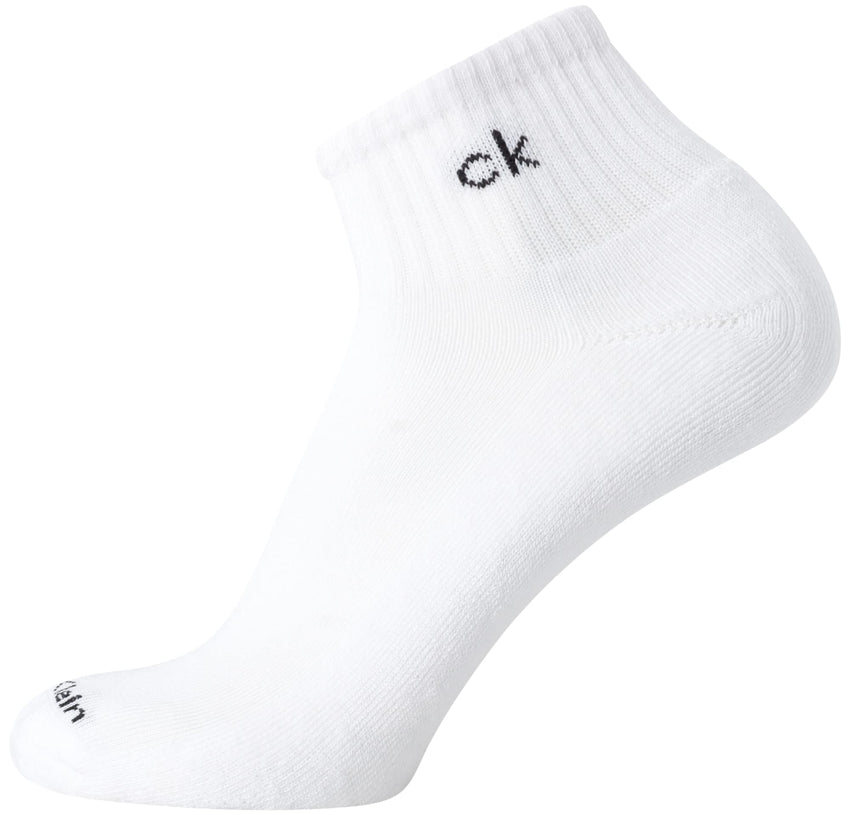 Calvin Klein Mens Quarter Socks - 6 Pack Breathable Cushion Athletic Ankle Socks for Men for Running and Workout (7 - 12) - 7DAY'S