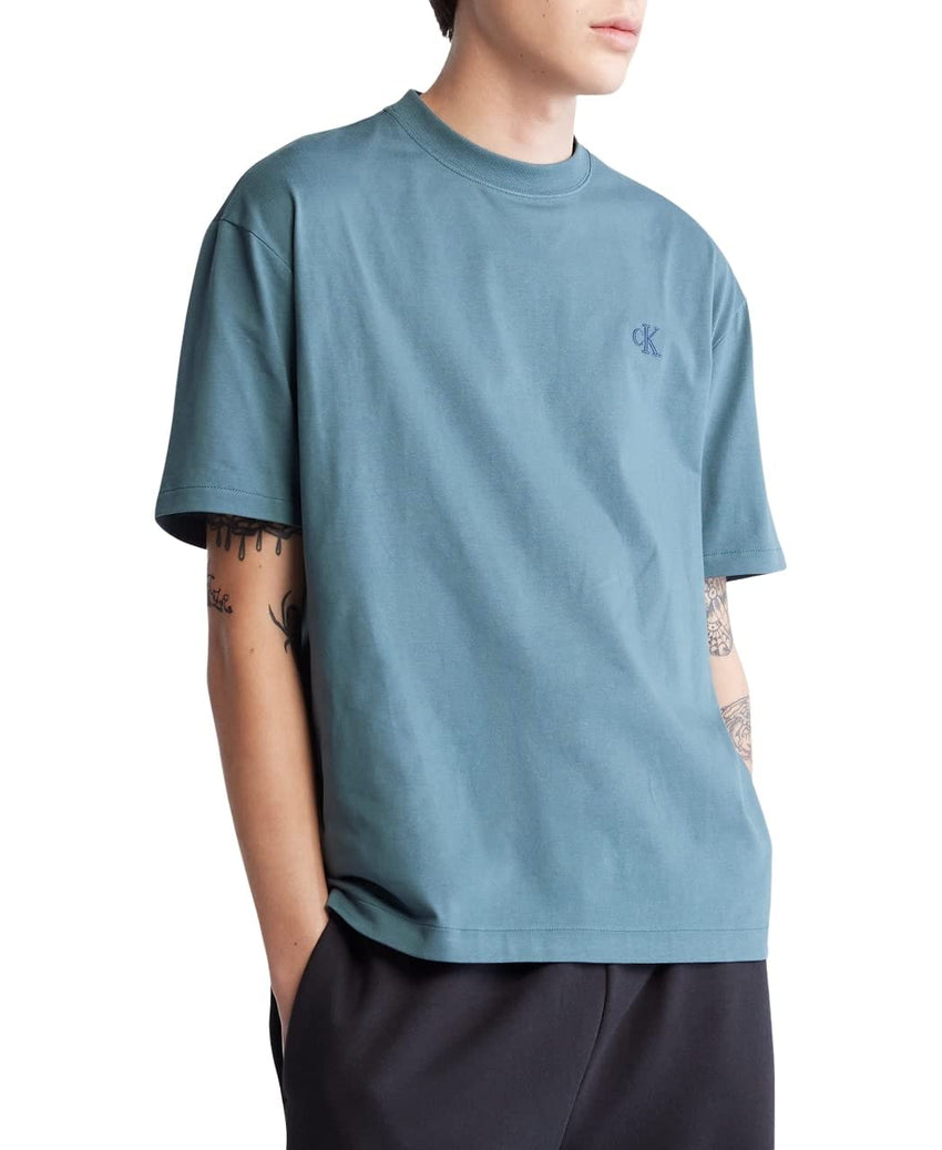 Calvin Klein Men's Relaxed Fit Monogram Logo Crewneck T-Shirt - 7DAY'S