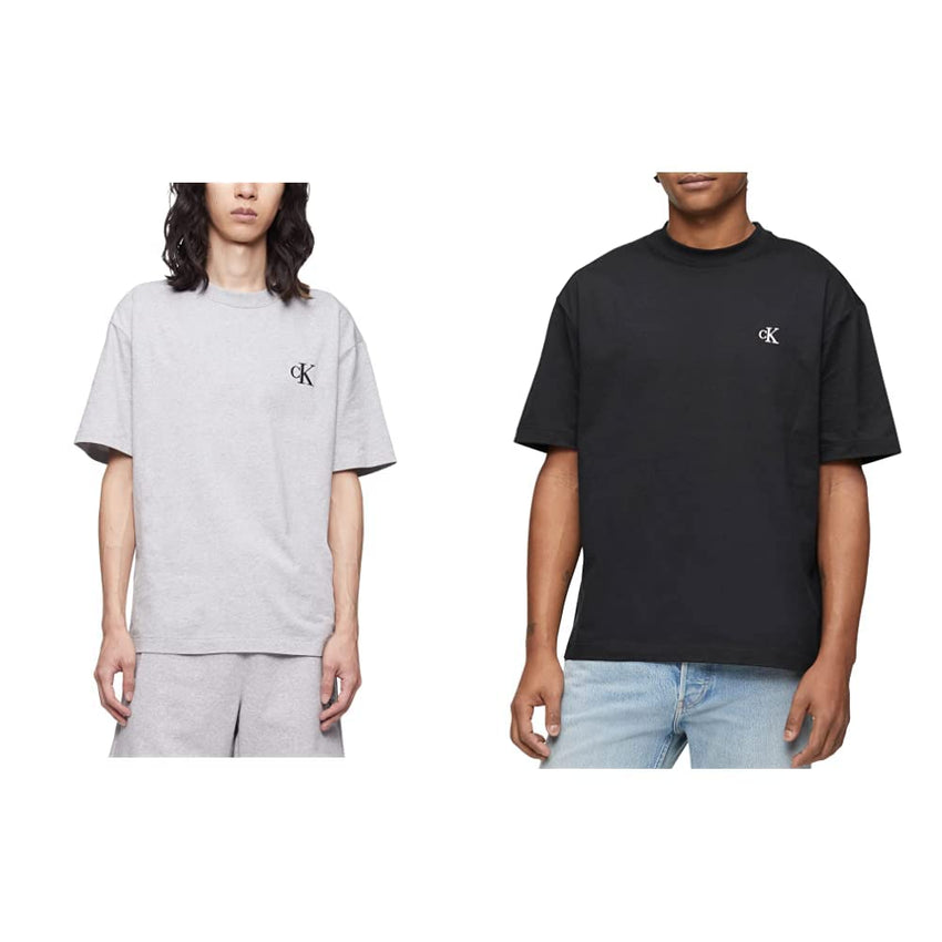 Calvin Klein Men's Relaxed Fit Monogram Logo Crewneck T-Shirt - 7DAY'S