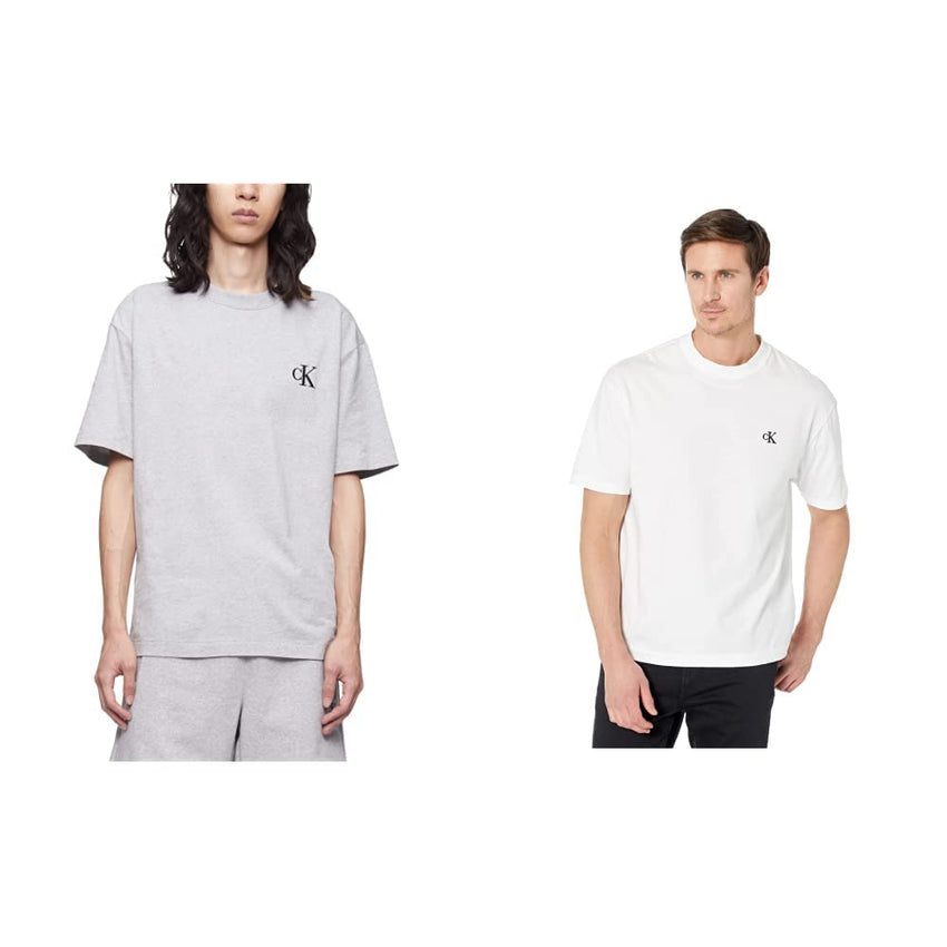 Calvin Klein Men's Relaxed Fit Monogram Logo Crewneck T-Shirt - 7DAY'S