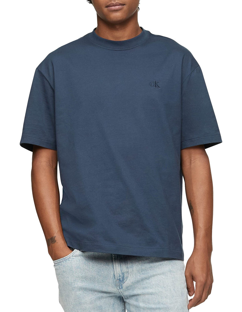 Calvin Klein Men's Relaxed Fit Monogram Logo Crewneck T-Shirt - 7DAY'S