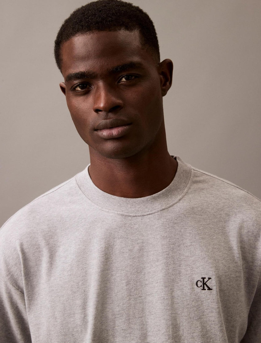 Calvin Klein Men's Relaxed Fit Monogram Logo Crewneck T-Shirt - 7DAY'S