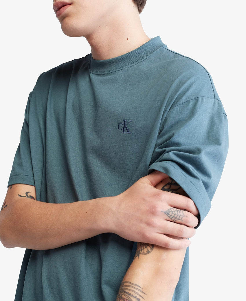 Calvin Klein Men's Relaxed Fit Monogram Logo Crewneck T-Shirt - 7DAY'S