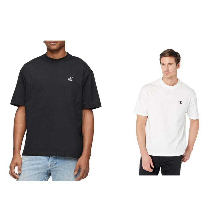 Calvin Klein Men's Relaxed Fit Monogram Logo Crewneck T-Shirt - 7DAY'S