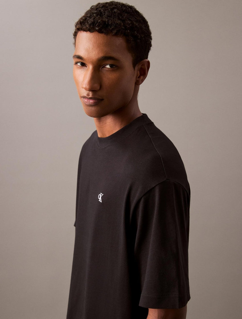 Calvin Klein Men's Relaxed Fit Monogram Logo Crewneck T-Shirt - 7DAY'S