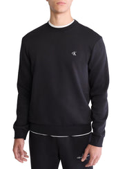 Calvin Klein Men's Relaxed Fit Monogram Logo Fleece Sweatshirt - 7DAY'S