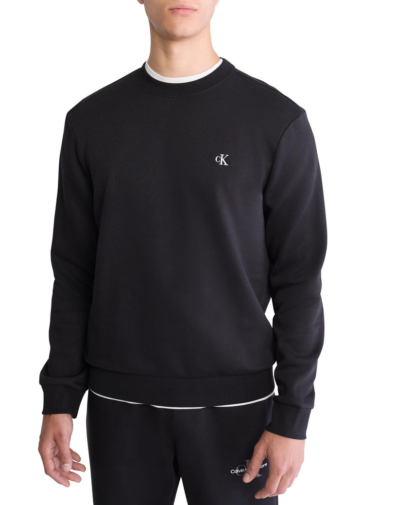 Calvin Klein Men's Relaxed Fit Monogram Logo Fleece Sweatshirt - 7DAY'S