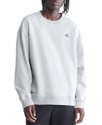 Calvin Klein Men's Relaxed Fit Monogram Logo Fleece Sweatshirt - 7DAY'S
