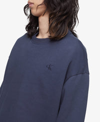 Calvin Klein Men's Relaxed Fit Monogram Logo Fleece Sweatshirt - 7DAY'S