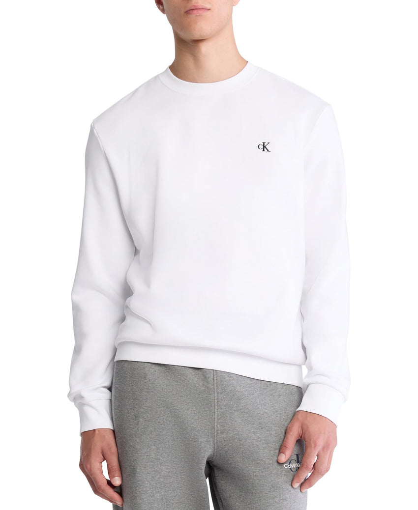 Calvin Klein Men's Relaxed Fit Monogram Logo Fleece Sweatshirt - 7DAY'S