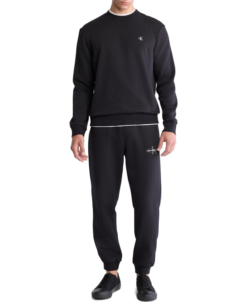 Calvin Klein Men's Relaxed Fit Monogram Logo Fleece Sweatshirt - 7DAY'S