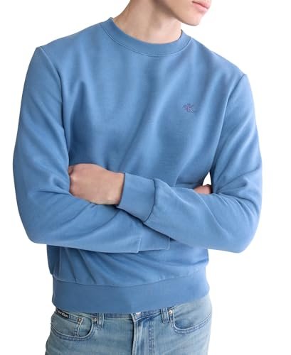 Calvin Klein Men's Relaxed Fit Monogram Logo Fleece Sweatshirt - 7DAY'S