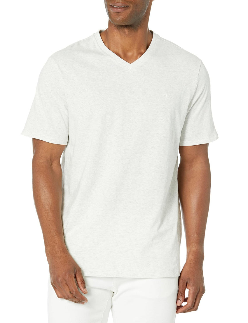 Calvin Klein Men's Smooth Cotton Solid V - Neck T-Shirt - 7DAY'S