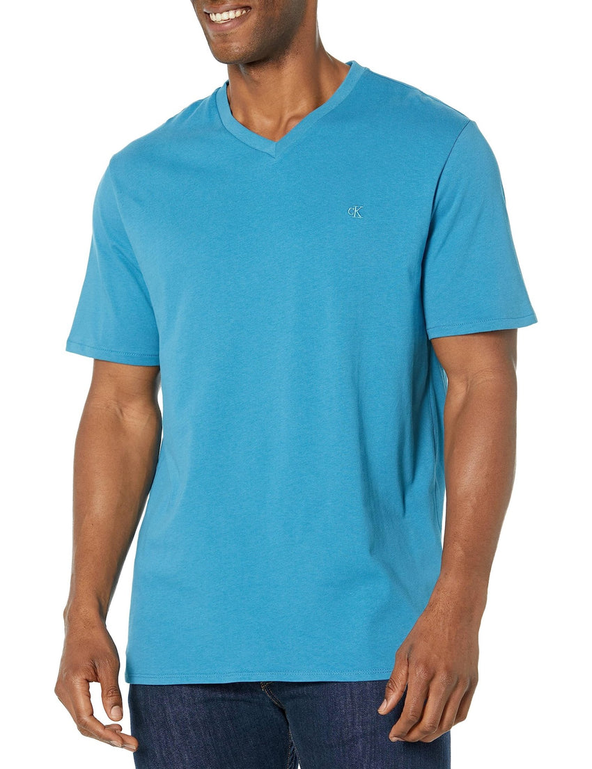 Calvin Klein Men's Smooth Cotton Solid V - Neck T-Shirt - 7DAY'S