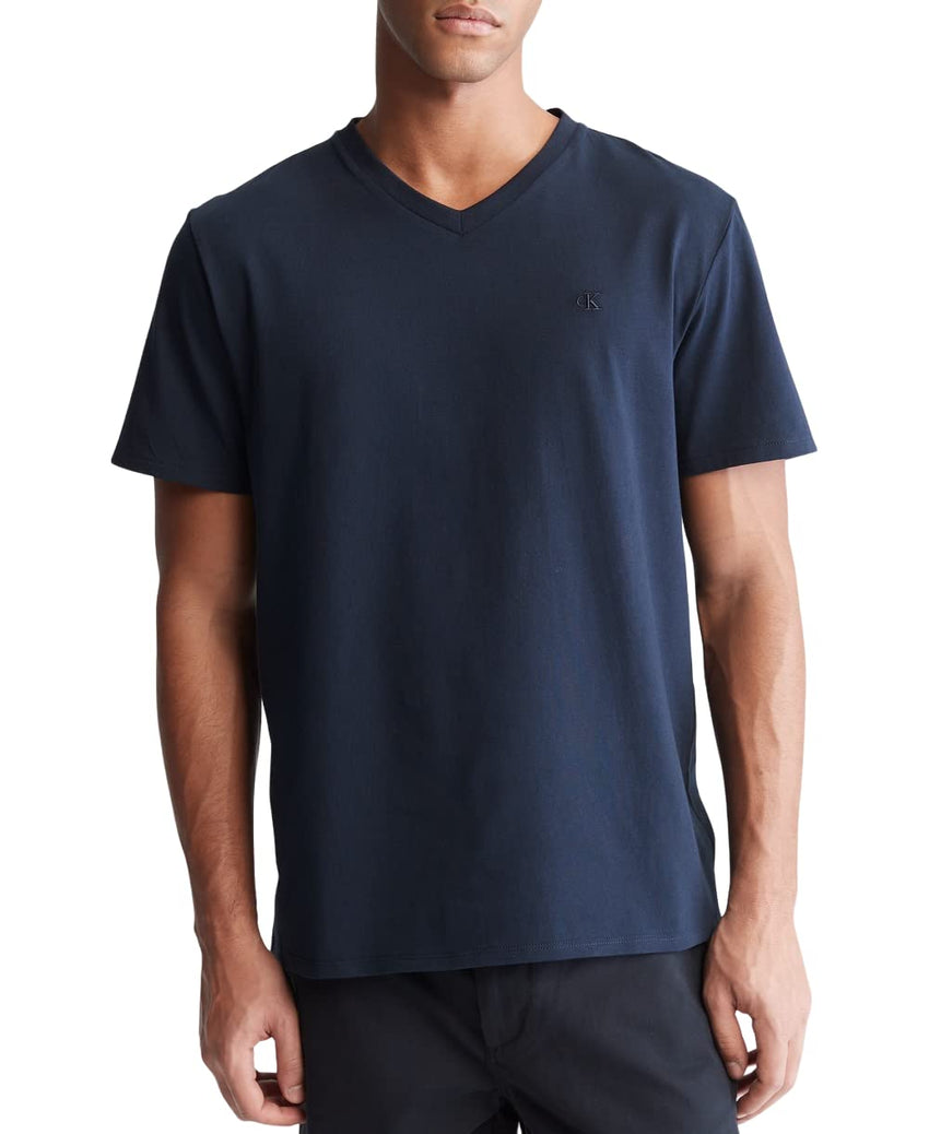 Calvin Klein Men's Smooth Cotton Solid V - Neck T-Shirt - 7DAY'S