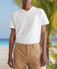 Calvin Klein Men's Smooth Cotton Solid V - Neck T-Shirt - 7DAY'S