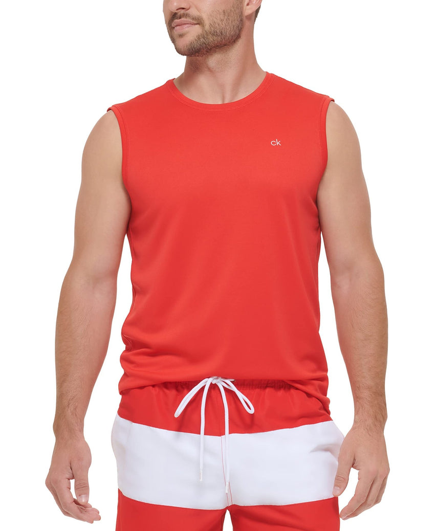Calvin Klein Men's Standard UPF 40+ Sleeveless Quick Dry Swim Shirt - 7DAY'S