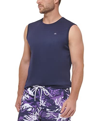 Calvin Klein Men's Standard UPF 40+ Sleeveless Quick Dry Swim Shirt - 7DAY'S