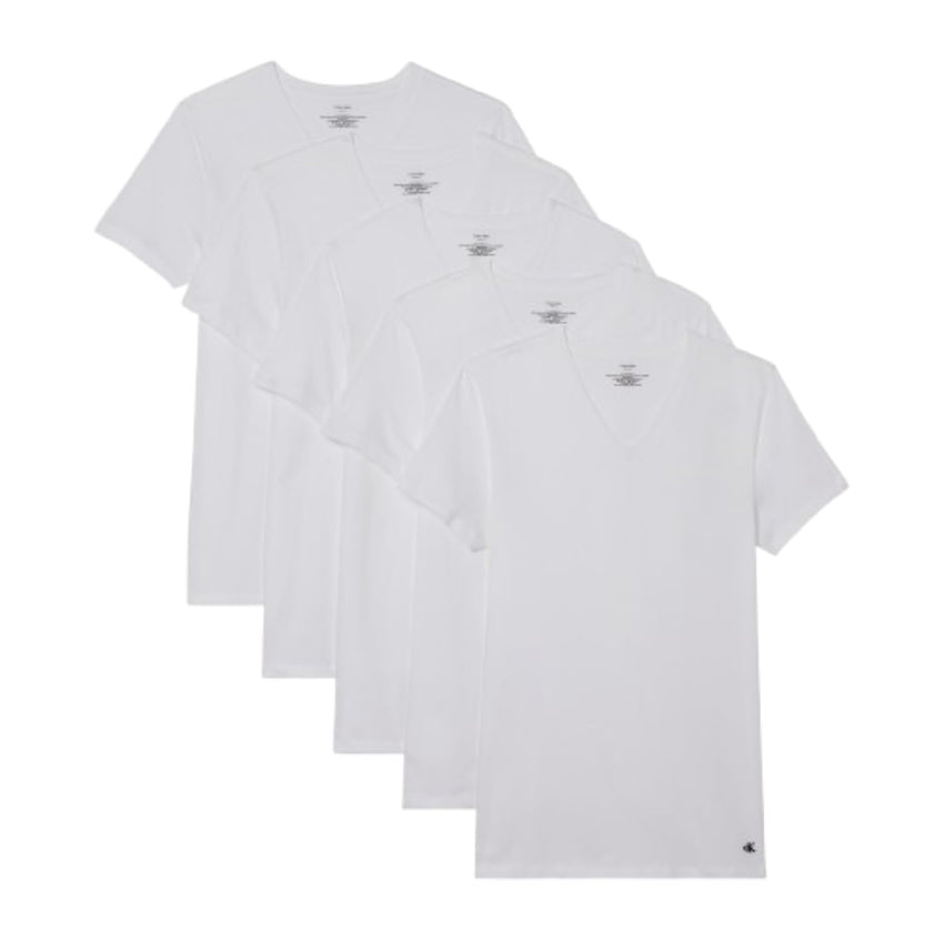 Calvin Klein Paquete de 5 camisetas de algodón clásicas para hombre - 7DAY'S