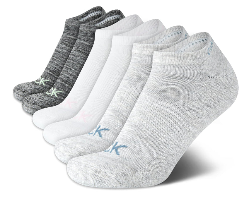 Calvin Klein Womens Low Cut Socks - 6 Pack Breathable Cushioned Athletic Performance No Show Socks for Women (Sizes: 4 - 10) - 7DAY'S