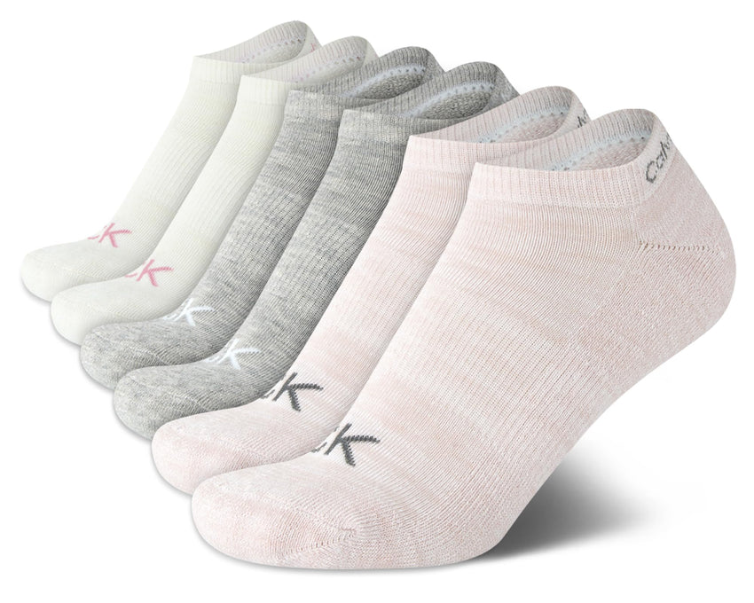 Calvin Klein Womens Low Cut Socks - 6 Pack Breathable Cushioned Athletic Performance No Show Socks for Women (Sizes: 4 - 10) - 7DAY'S