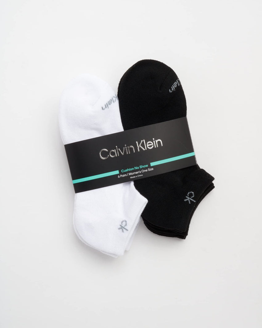 Calvin Klein Womens Low Cut Socks - 6 Pack Breathable Cushioned Athletic Performance No Show Socks for Women (Sizes: 4 - 10) - 7DAY'S