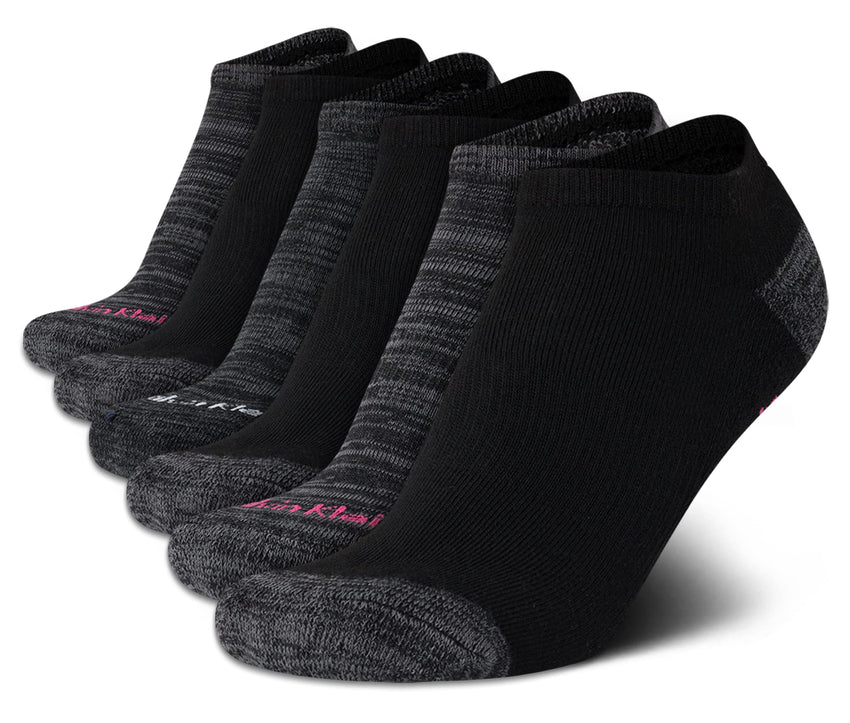 Calvin Klein Womens Low Cut Socks - 6 Pack Breathable Cushioned Athletic Performance No Show Socks for Women (Sizes: 4 - 10) - 7DAY'S