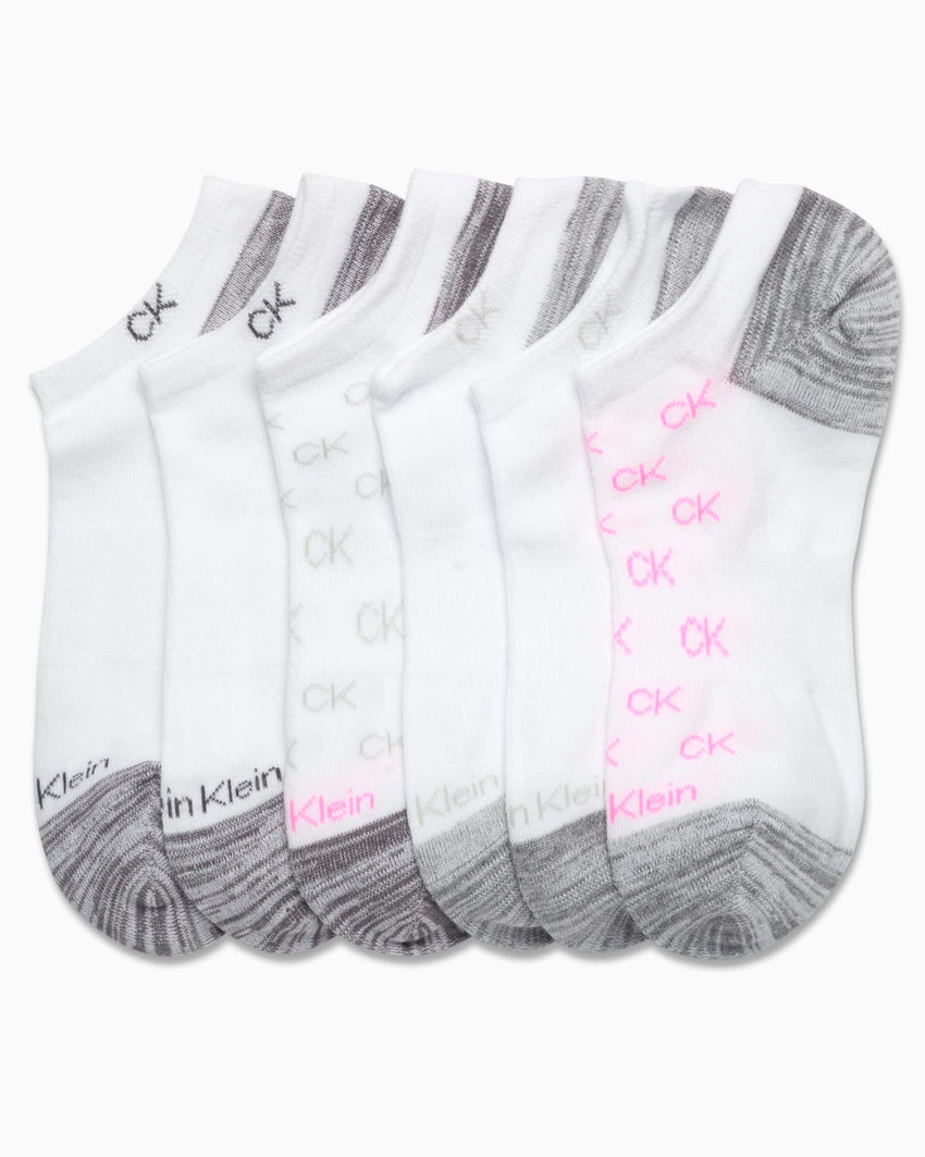 Calvin Klein Womens Low Cut Socks - 6 Pack Breathable Cushioned Athletic Performance No Show Socks for Women (Sizes: 4 - 10) - 7DAY'S