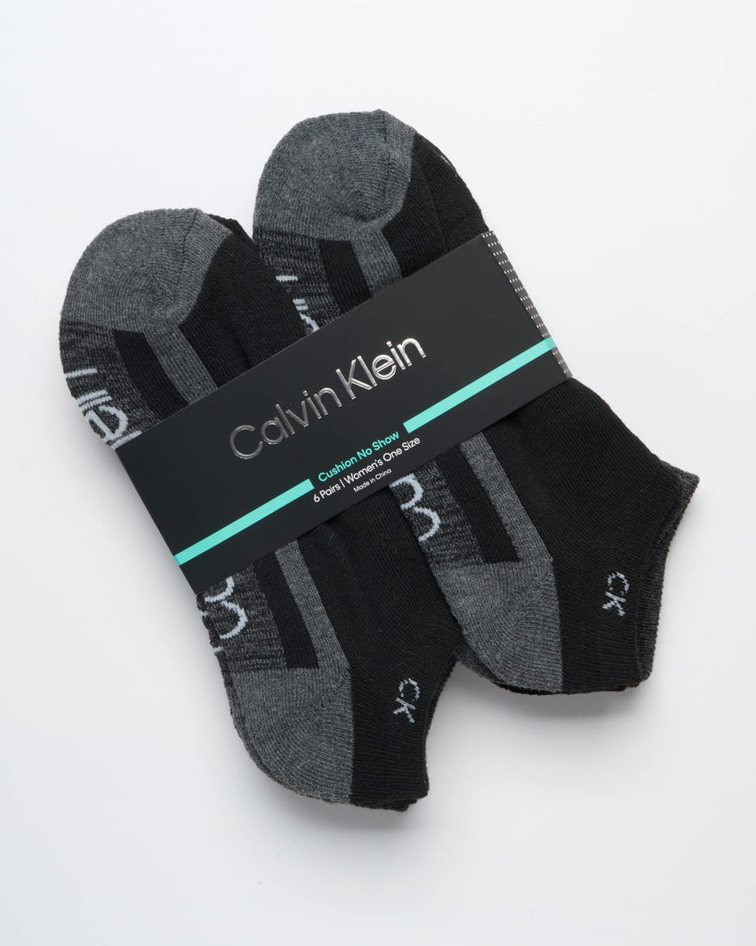 Calvin Klein Womens Low Cut Socks - 6 Pack Breathable Cushioned Athletic Performance No Show Socks for Women (Sizes: 4 - 10) - 7DAY'S