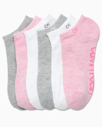 Calvin Klein Womens Low Cut Socks - 6 Pack Breathable Cushioned Athletic Performance No Show Socks for Women (Sizes: 4 - 10) - 7DAY'S