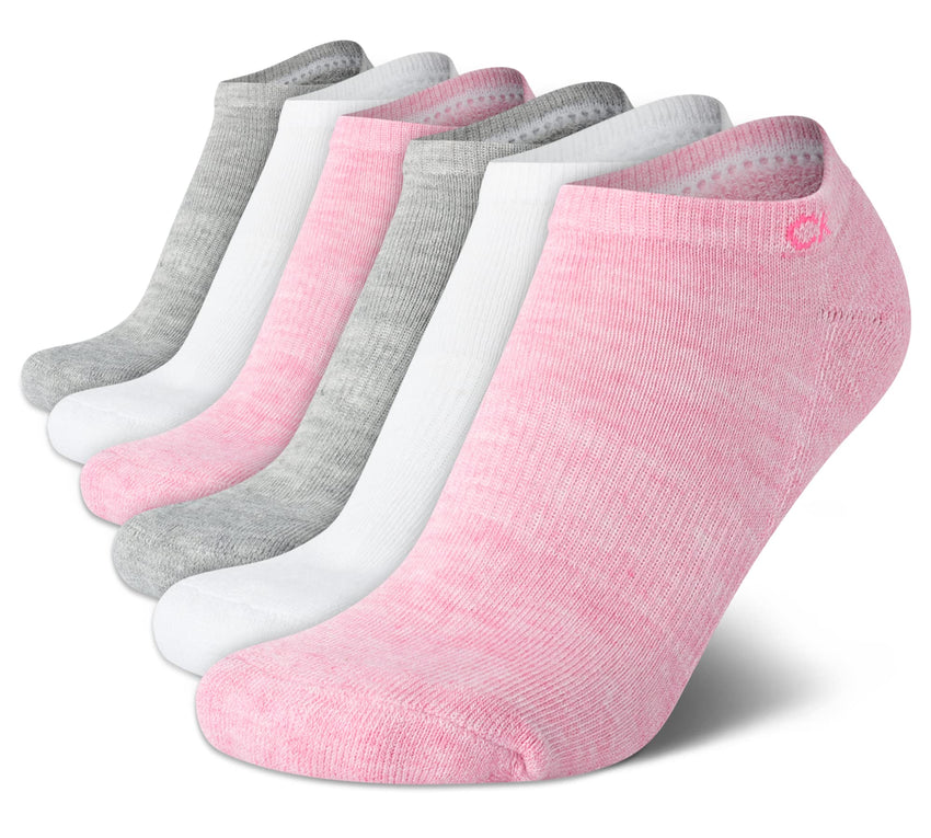 Calvin Klein Womens Low Cut Socks - 6 Pack Breathable Cushioned Athletic Performance No Show Socks for Women (Sizes: 4 - 10) - 7DAY'S