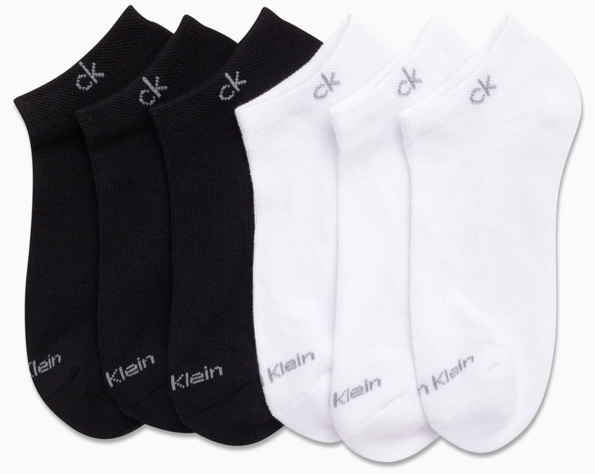 Calvin Klein Womens Low Cut Socks - 6 Pack Breathable Cushioned Athletic Performance No Show Socks for Women (Sizes: 4 - 10) - 7DAY'S