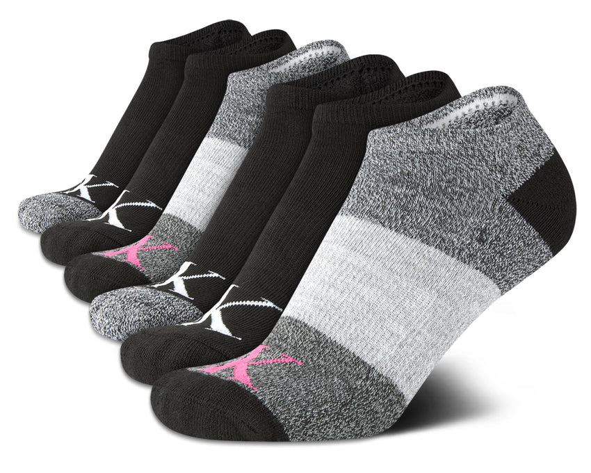 Calvin Klein Womens Low Cut Socks - 6 Pack Breathable Cushioned Athletic Performance No Show Socks for Women (Sizes: 4 - 10) - 7DAY'S