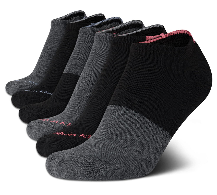 Calvin Klein Womens Low Cut Socks - 6 Pack Breathable Cushioned Athletic Performance No Show Socks for Women (Sizes: 4 - 10) - 7DAY'S