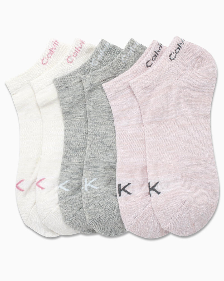 Calvin Klein Womens Low Cut Socks - 6 Pack Breathable Cushioned Athletic Performance No Show Socks for Women (Sizes: 4 - 10) - 7DAY'S