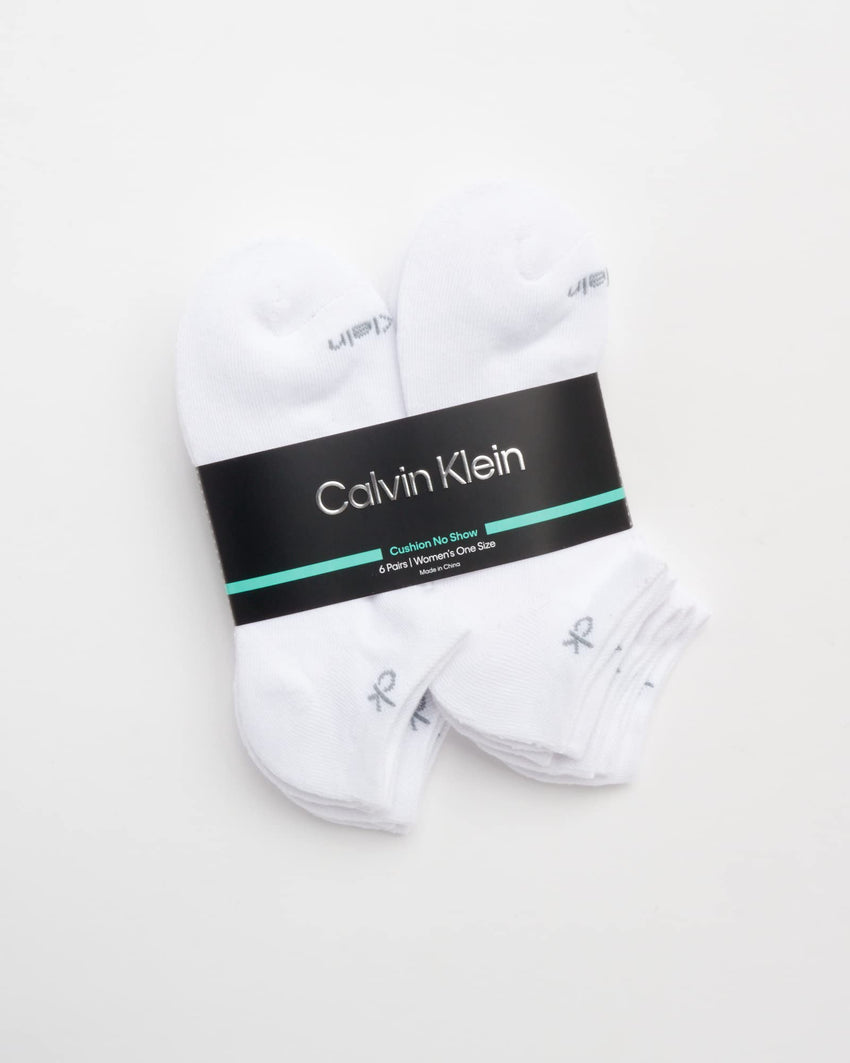 Calvin Klein Womens Low Cut Socks - 6 Pack Breathable Cushioned Athletic Performance No Show Socks for Women (Sizes: 4 - 10) - 7DAY'S