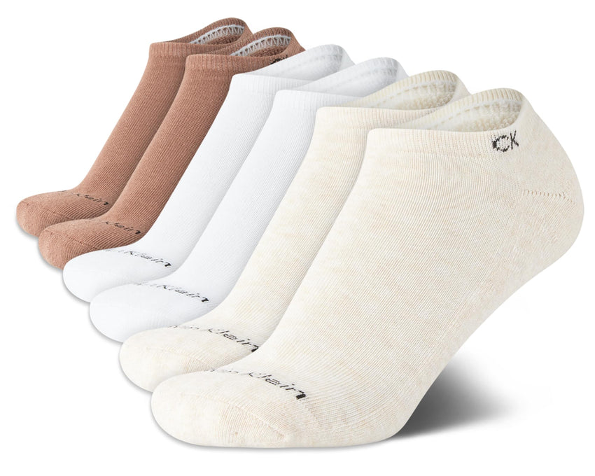 Calvin Klein Womens Low Cut Socks - 6 Pack Breathable Cushioned Athletic Performance No Show Socks for Women (Sizes: 4 - 10) - 7DAY'S