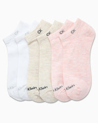 Calvin Klein Womens Low Cut Socks - 6 Pack Breathable Cushioned Athletic Performance No Show Socks for Women (Sizes: 4 - 10) - 7DAY'S