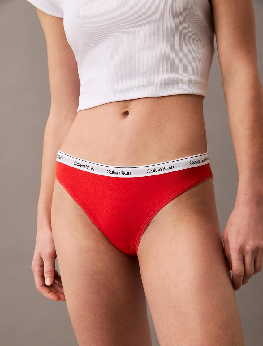 Calvin Klein Women's Modern Logo Cotton Stretch Bikini Panties, 5 Pack - 7DAY'S