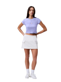 Calvin Klein Women's Monogram Logo Ribbed Baby Tee - 7DAY'S
