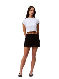 Calvin Klein Women's Monogram Logo Ribbed Baby Tee - 7DAY'S