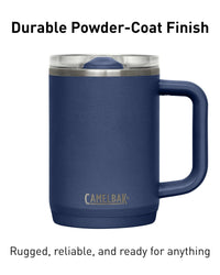 CamelBak Thrive Leak - Proof 16 oz Mug, Insulated Stainless Steel - for Travel, Coffee, Tea, hot Beverages - Spill Proof - Cup - Holder Compatible, Navy - 7DAY'S