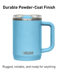 CamelBak Thrive Leak - Proof 16 oz Mug, Insulated Stainless Steel - for Travel, Coffee, Tea, hot Beverages - Spill Proof - Cup - Holder Compatible, Navy - 7DAY'S