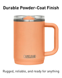 CamelBak Thrive Leak - Proof 16 oz Mug, Insulated Stainless Steel - for Travel, Coffee, Tea, hot Beverages - Spill Proof - Cup - Holder Compatible, Navy - 7DAY'S