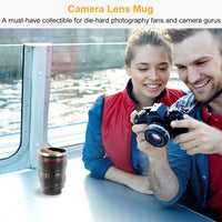 Camera Lens Coffee Mug Cup 13.6oz Food - Grade Stainless Steel Travel Photography Insulated Mug for All Ages - 7DAY'S