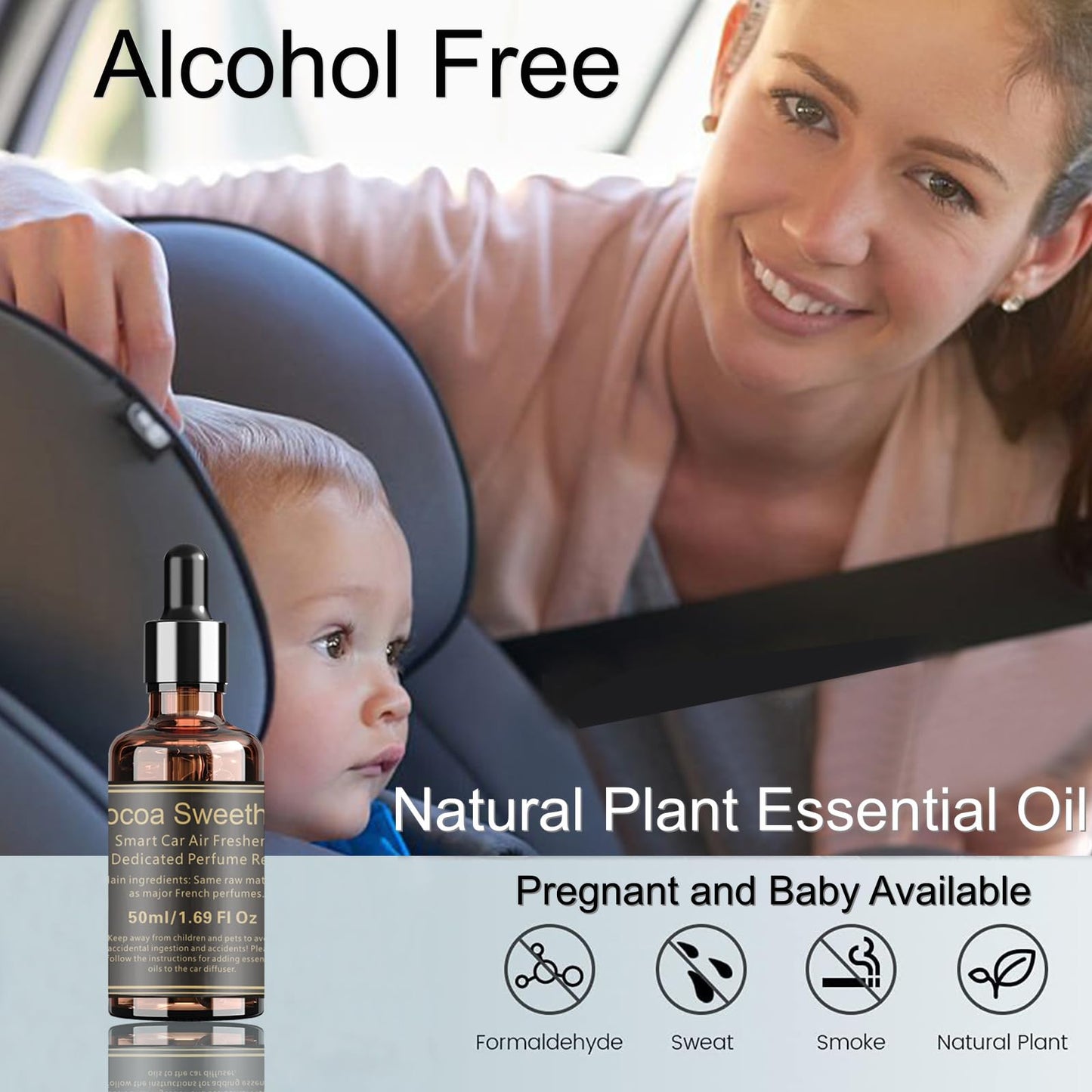 Car Air Freshener - G13 Dedicated Perfume Refill, 50ml Cologne with 2 cotton wicks, Can be Used for 3~6 Months,Car Scents Air Freshener,Strong Car Perfume Air Freshener with Odour Eliminating Technology - 7DAY'S