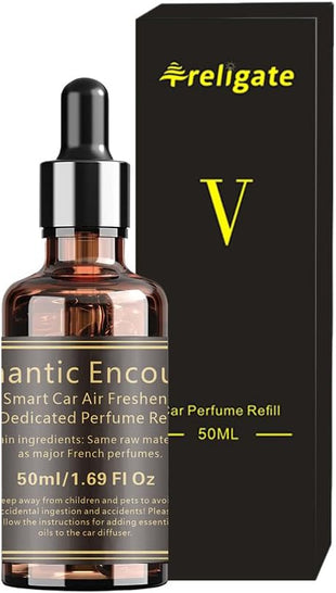 Car Air Freshener-G13 Dedicated Perfume Refill, 50ml Romantic Encounter Essential Oils, Can be Used for 3~6 Months -Car Scents Air Freshener Made with Natural Plant Extracts, Odor Eliminator